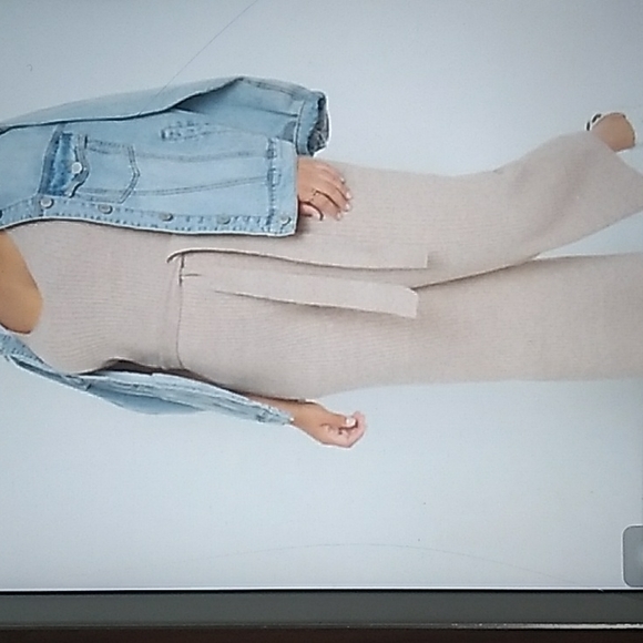 Eloquii Pants - ⚜️ KNIT SWEATER JUMPSUIT HEATHERED OATMEAL FLECK NWOT